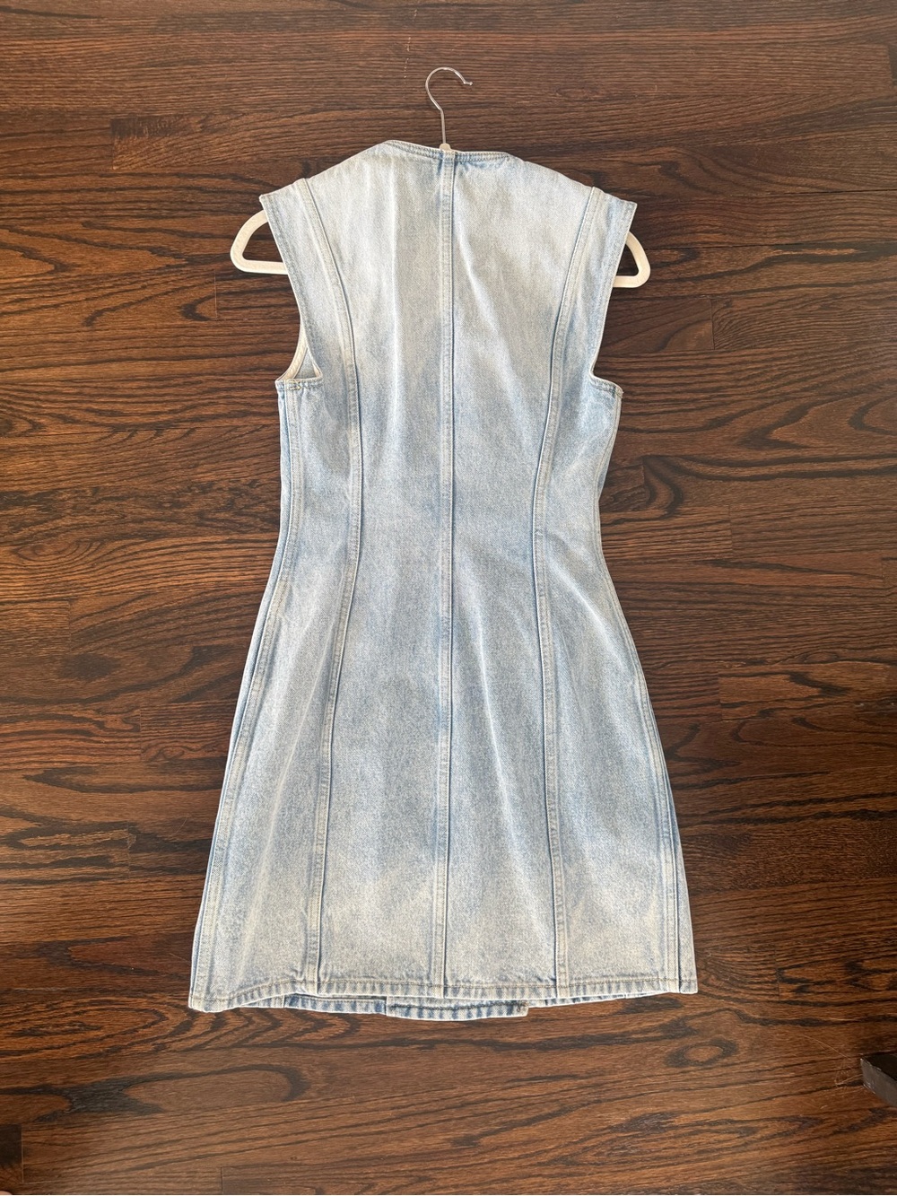 Givenchy Light Blue Washed Denim Wrap-Style Dress - Picture 6 of 9
